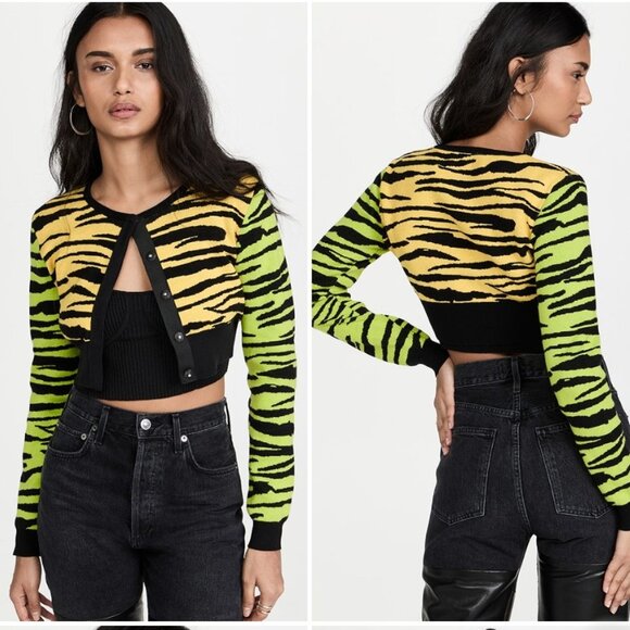 NWT Victor Glemaud Acid Lime Cardigan, size small - Picture 1 of 8